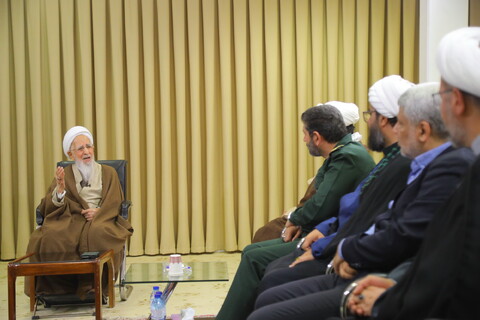 تصاویر / دیدار فرمانده سپاه محمد رسول الله تهران با آیت الله العظمی جوادی آملی