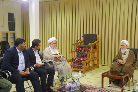 تصاویر / دیدار فرمانده سپاه محمد رسول الله تهران با آیت الله العظمی جوادی آملی