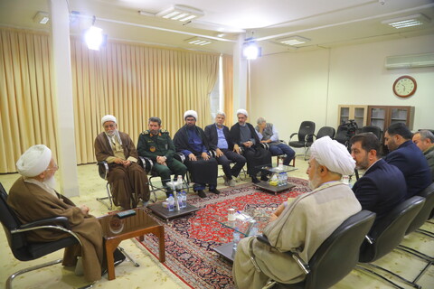 تصاویر / دیدار فرمانده سپاه محمد رسول الله تهران با آیت الله العظمی جوادی آملی