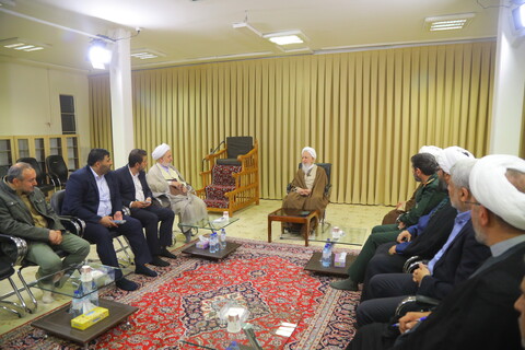 تصاویر / دیدار فرمانده سپاه محمد رسول الله تهران با آیت الله العظمی جوادی آملی