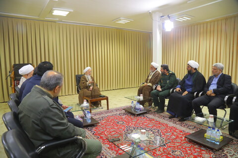 تصاویر / دیدار فرمانده سپاه محمد رسول الله تهران با آیت الله العظمی جوادی آملی