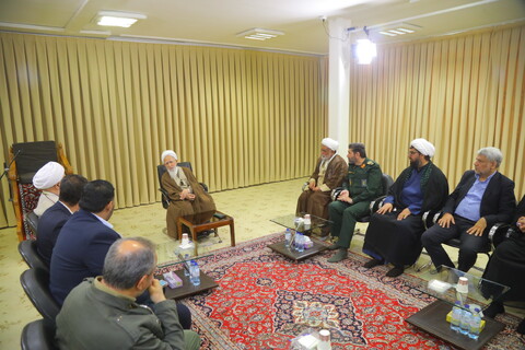 تصاویر / دیدار فرمانده سپاه محمد رسول الله تهران با آیت الله العظمی جوادی آملی