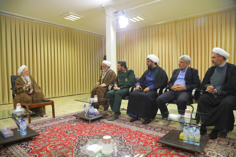 تصاویر / دیدار فرمانده سپاه محمد رسول الله تهران با آیت الله العظمی جوادی آملی