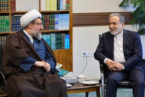 تصاویر | دیدار وزیر امور خارجه کشور با نماینده ولی فقیه در استان آذربایجان شرقی