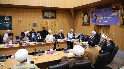 تصاویر/دیدار مدیران، معاونین و اساتید حوزه علمیه استان اردبیل با آیت الله اعرافی