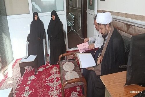 بازدید مسئول بسیج طلاب کرمانشاه از مدرسه علمیه نرجسیه سنقر و کلیایی+تصاویر