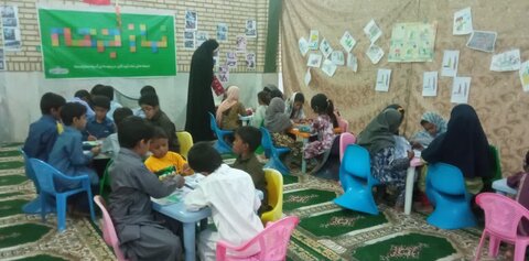 مهد آدینه نماز جمعه شهرستان دلگان با فضای شاد و آموزشی برای کودکان