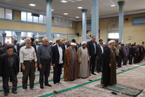تصاویر/ آیین عبادی سیاسی نماز جمعه نوشین شهر