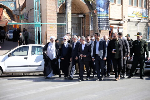 تصاویر/ حضور آیت الله اعرافی در نماز جمعه اردبیل با امامت