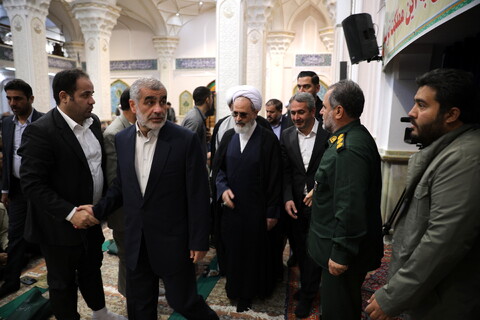 تصاویر/ حضور آیت الله اعرافی در نماز جمعه اردبیل با امامت