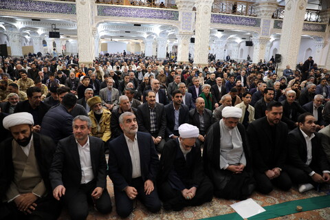 تصاویر/ حضور آیت الله اعرافی در نماز جمعه اردبیل با امامت