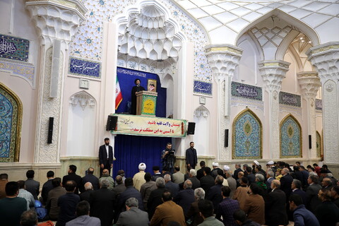 تصاویر/ حضور آیت الله اعرافی در نماز جمعه اردبیل با امامت