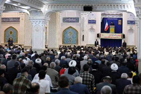 تصاویر/ حضور آیت الله اعرافی در نماز جمعه اردبیل با امامت