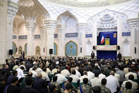 تصاویر/ حضور آیت الله اعرافی در نماز جمعه اردبیل با امامت