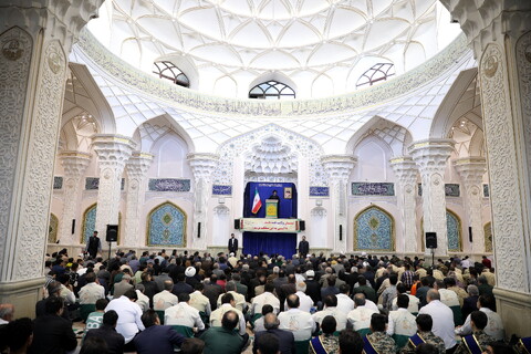 تصاویر/ حضور آیت الله اعرافی در نماز جمعه اردبیل با امامت