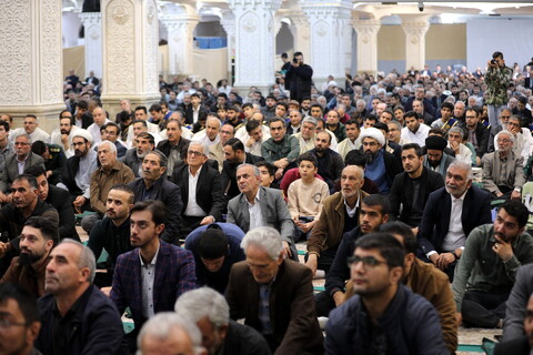 تصاویر/ حضور آیت الله اعرافی در نماز جمعه اردبیل با امامت