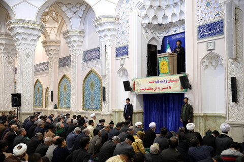 تصاویر/ حضور آیت الله اعرافی در نماز جمعه اردبیل با امامت