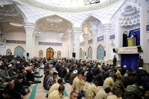 تصاویر/ حضور آیت الله اعرافی در نماز جمعه اردبیل با امامت