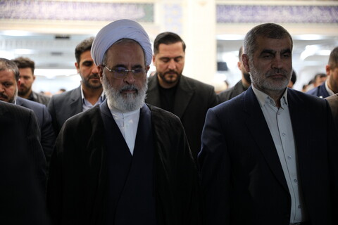 تصاویر/ حضور آیت الله اعرافی در نماز جمعه اردبیل با امامت