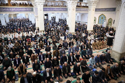 تصاویر/ حضور آیت الله اعرافی در نماز جمعه اردبیل با امامت