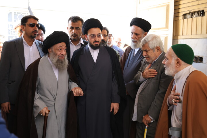 آیین تشییع و تدفین مؤسس مدرسه علمیه امام جعفرصادق(ع) در اهواز