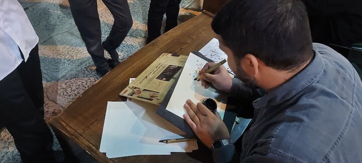 تصاویر| زنده‌نویسی خوش‌نویسی و نقاشی ویژه طلاب اصفهان و خانواده‌های آنان
