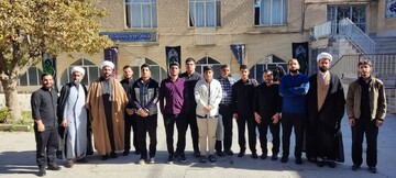 تصاویر/ حضور طلاب و کادر مدرسه علمیه امام خمینی‌ (ره) شهرستان خمین در راهپیمایی ۱۳ آبان