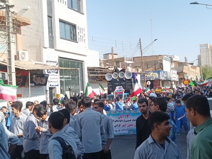 تصاویر/راهپیمایی یوم الله ۱۳ آبان شهرستان شوشتر