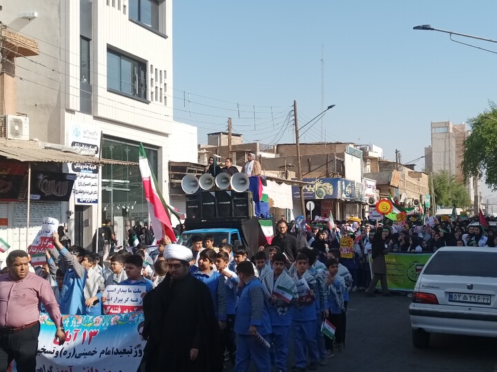 تصاویر/راهپیمایی یوم الله ۱۳ آبان شهرستان شوشتر