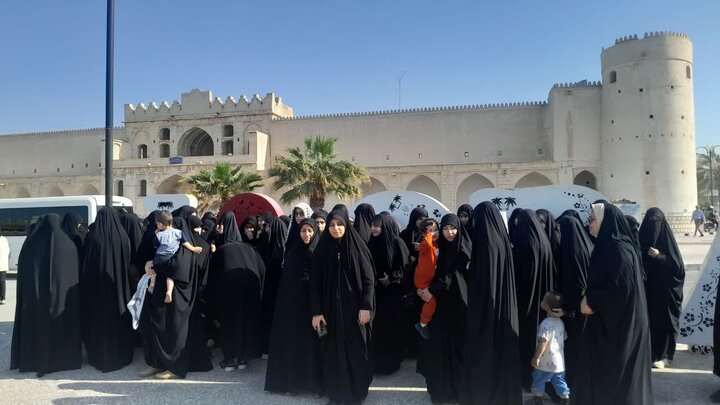 حضور طلاب مدرسه علمیه حضرت رقیه(س) برازجان در راهپیمایی یوم‌الله ۱۳ آبان
