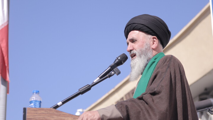 حضور طلاب و روحانیون در اجتماع ۱۳ آبان همدان