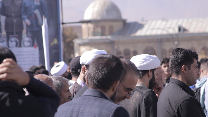 حضور طلاب و روحانیون در اجتماع ۱۳ آبان همدان