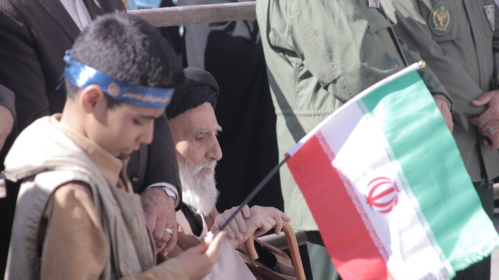 حضور طلاب و روحانیون در اجتماع ۱۳ آبان همدان