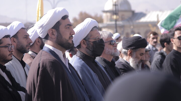 حضور طلاب و روحانیون در اجتماع ۱۳ آبان همدان