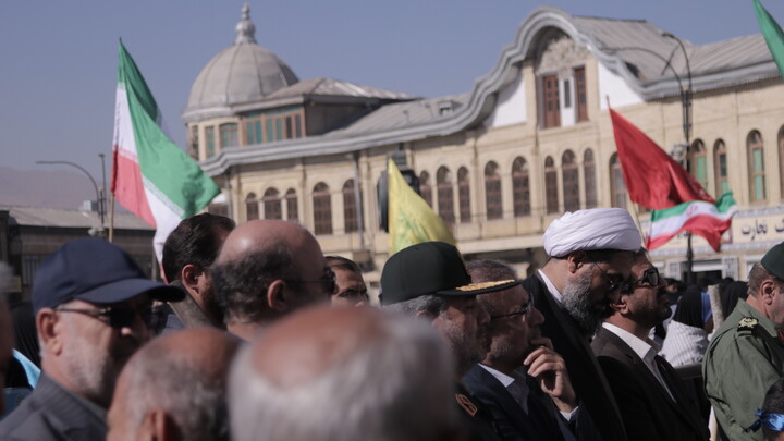 حضور طلاب و روحانیون در اجتماع ۱۳ آبان همدان