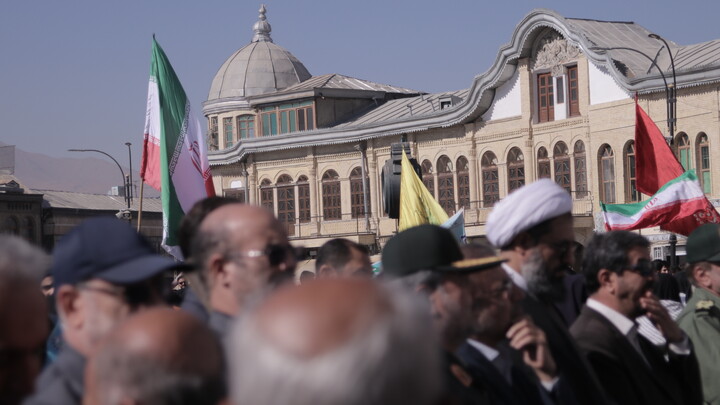 حضور طلاب و روحانیون در اجتماع ۱۳ آبان همدان