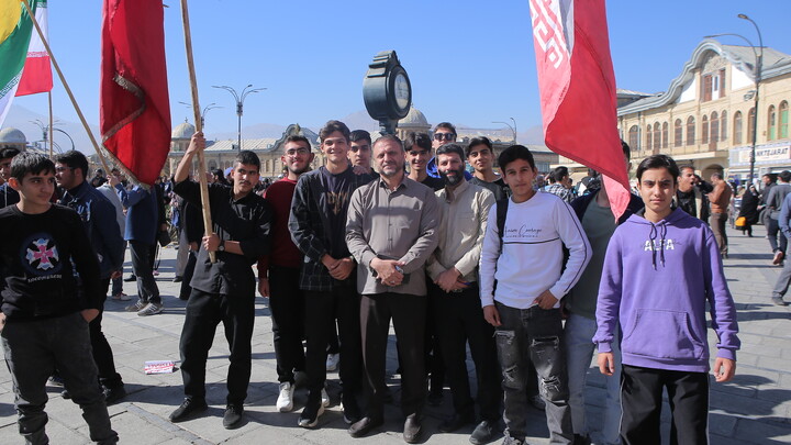 حضور طلاب و روحانیون در اجتماع ۱۳ آبان همدان