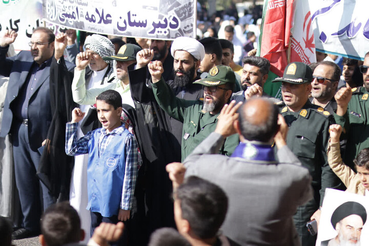 راهپیمایی یوم الله ۱۳ آبان در شهرستان هویزه