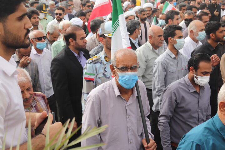 قاب‌هایی از راهپیمایی باشکوه امروز در شهرستان بندرعباس
