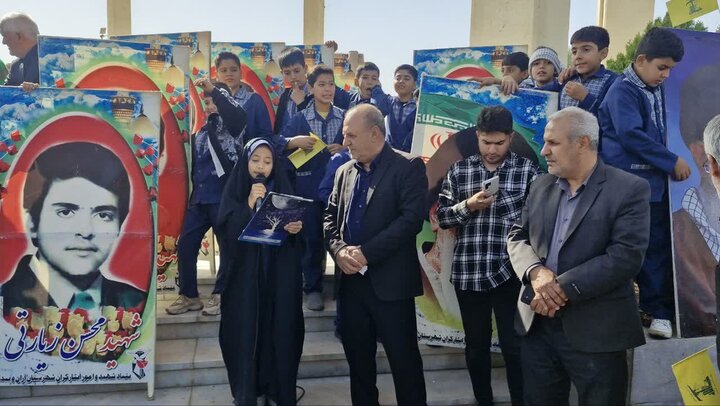 تصاویر/ مراسم راهپیمایی یوم الله سیزدهم آبان درسفیدشهر