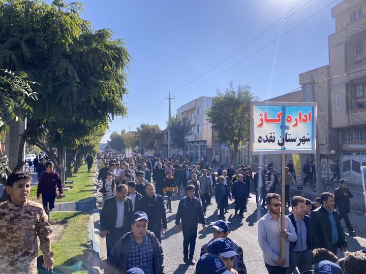 تصاویر/ برگزاری راهپیمایی روز ملی مبارزه با استکبار جهانی در نقده