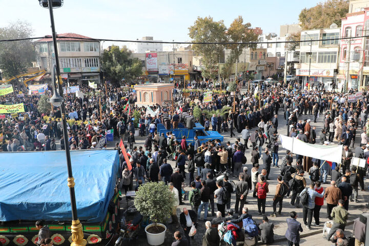 تصاویر/ راهپیمایی روز ملی مبارزه با استکبار جهانی در خوی