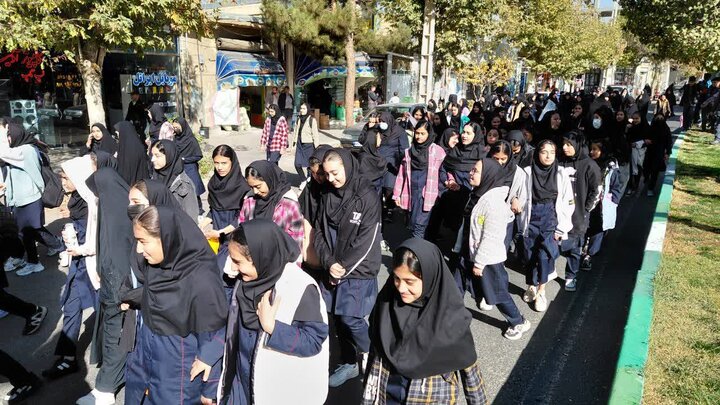 تصاویر/ راهپیمایی یوم الله ۱۳ آبان در هیدج