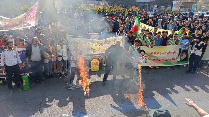 تصاویر/ راهپیمایی یوم الله ۱۳ آبان در خسروشاه