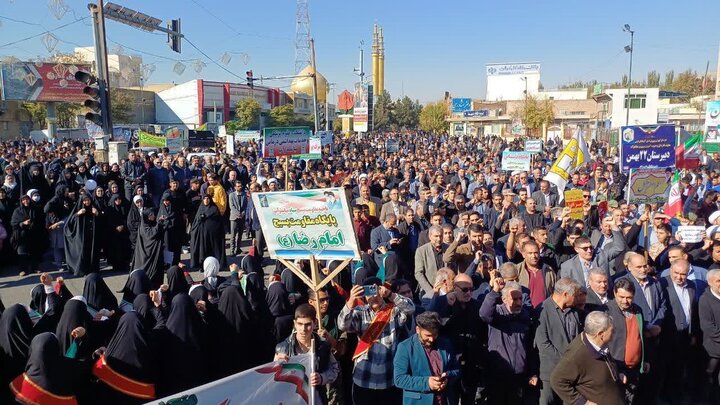 تصاویر/ راهپیمایی مردم شهرستان میاندوآب در 13 آبان