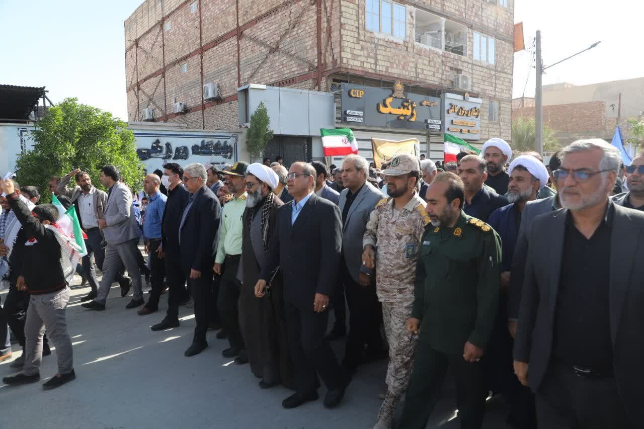 راهپیمایی ۱۳ آبان مردم ولایت مدار شهرستان زابل
