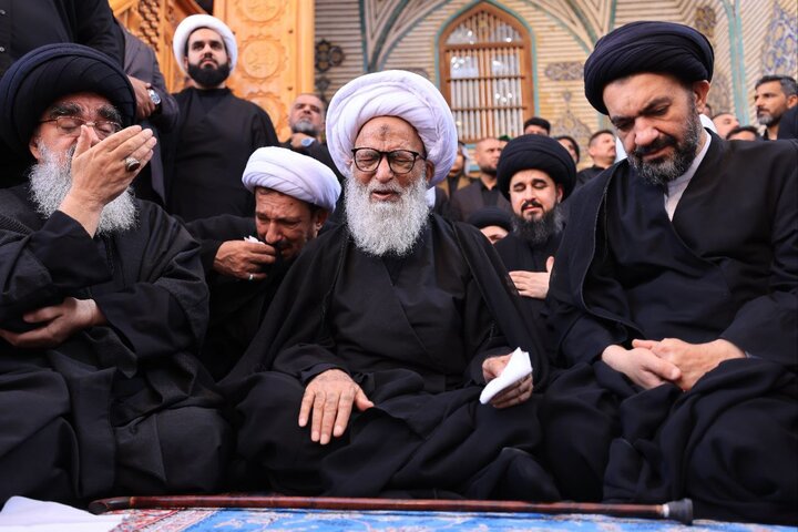 بمشاركة آية الله العظمى النجفي.. مسيرة فاطمية حاشدة تتحرك نحو حرم الإمام علي (عليه السلام) في النجف الأشرف