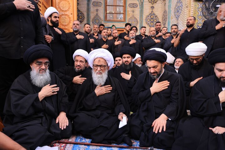 بمشاركة آية الله العظمى النجفي.. مسيرة فاطمية حاشدة تتحرك نحو حرم الإمام علي (عليه السلام) في النجف الأشرف