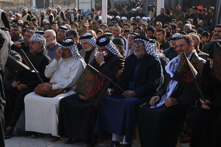 دسته‌ بزرگ عزاداری فاطمیه با حضور آیت‌الله العظمی بشیر حسین نجفی در نجف اشرف