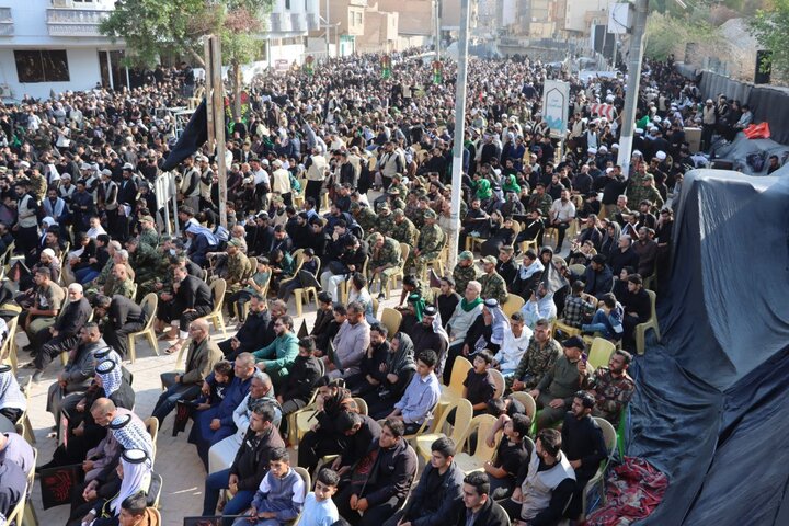 دسته‌ بزرگ عزاداری فاطمیه با حضور آیت‌الله العظمی بشیر حسین نجفی در نجف اشرف